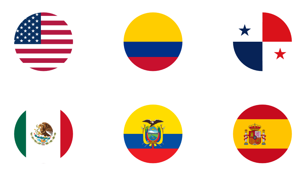 Estos son algunos países en los que hemos brindado nuestras asesorías